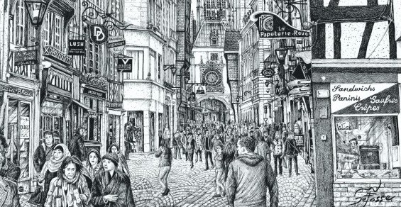 Rue du Gros-Horloge à Rouen